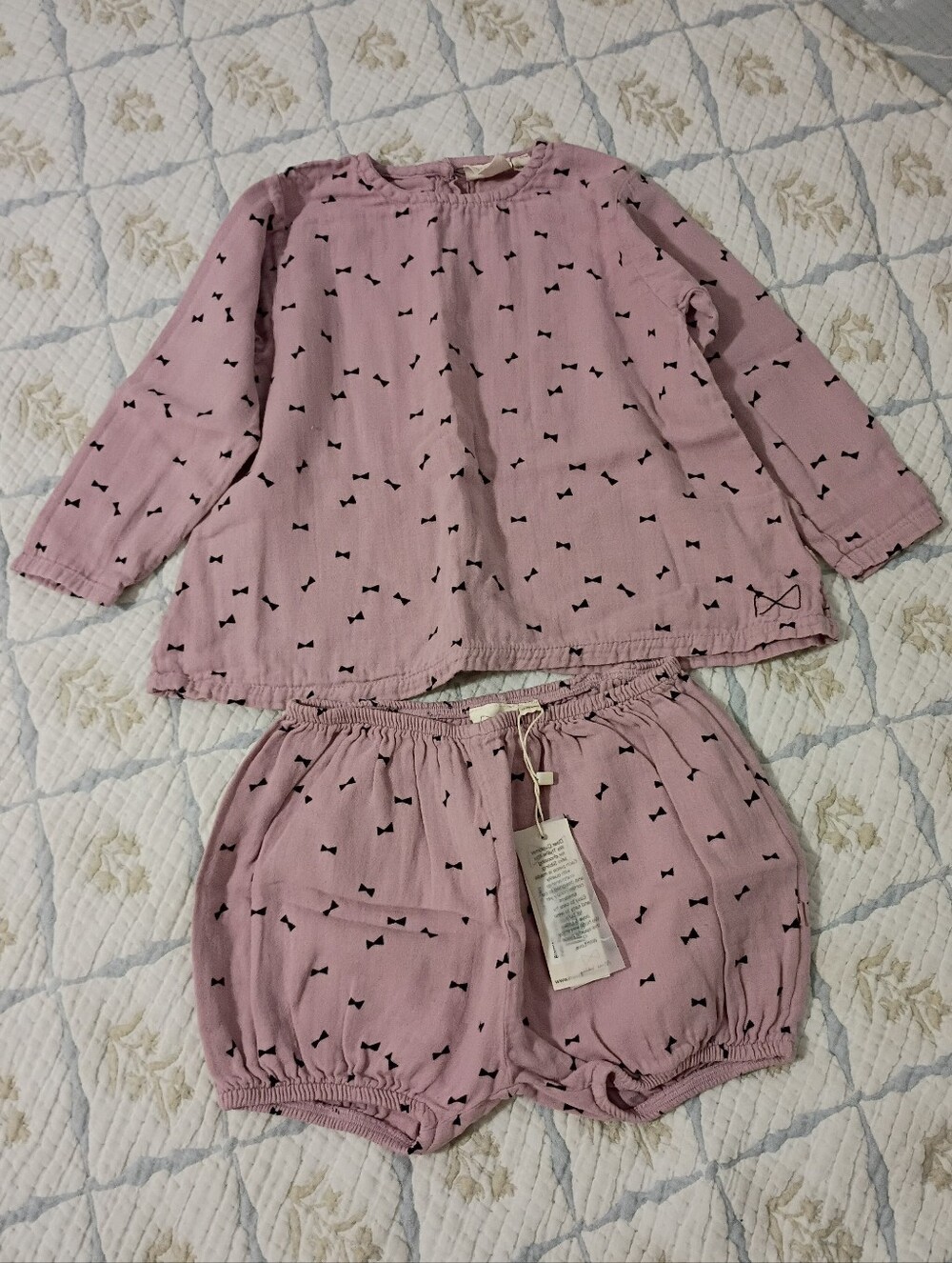 Mini Sibling Petal Bows Top & Bloomers Set 18-24 Months NWT